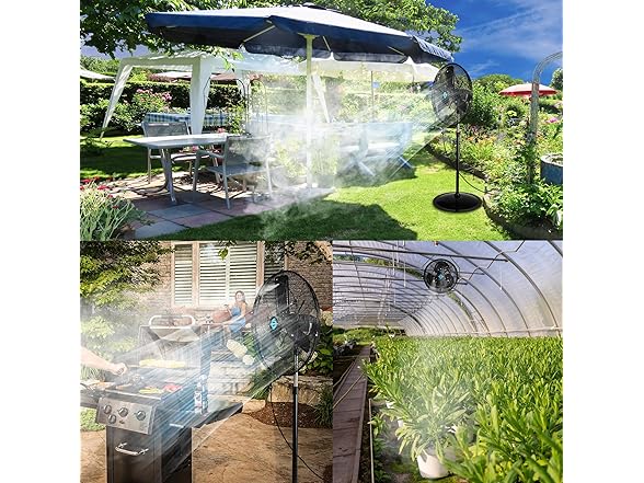 Tornado 13 Inch Misting Kit Outdoor Fan