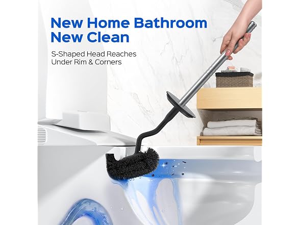 HAMITOR Stainless Toilet Brush & Holder