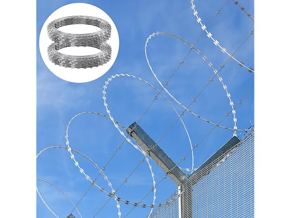 Razor Wires, 98 ft Razor Barbed Wire, 2 Rolls