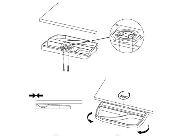 ApexDesk Screw-On Drawer, White
