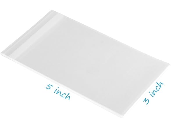 1000ct Clear Plastic Cello Cellophane Bags  (3'' x 5'')