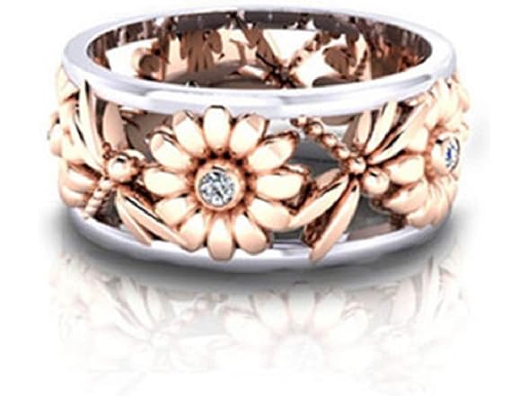 Wenbin Silver Rings Daisy White Sapphire