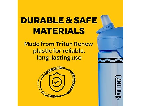 CamelBak Crayola Flip Straw Bottle, 14oz, Violet