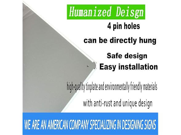 KSFEITING Street sign warning plaque Metal Tin 