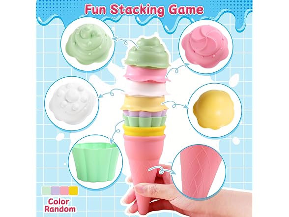 Bath Toys for Kids Ages 4-8 Ice Cream