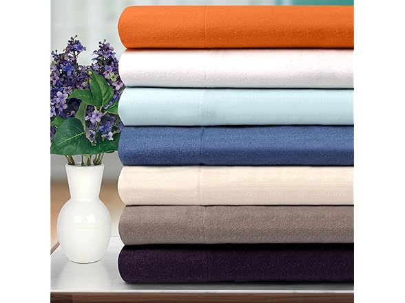 Superior Flannel Brushed Cotton Bed Sheet Set