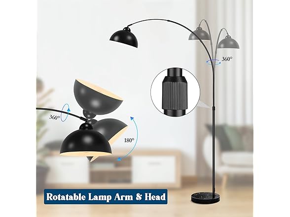 GoBright Modern Arc Floor Lamp