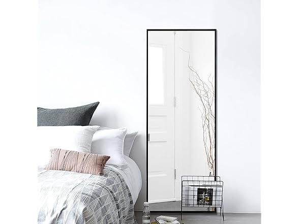 NeuType 59'x16' Wall Mirror, Black