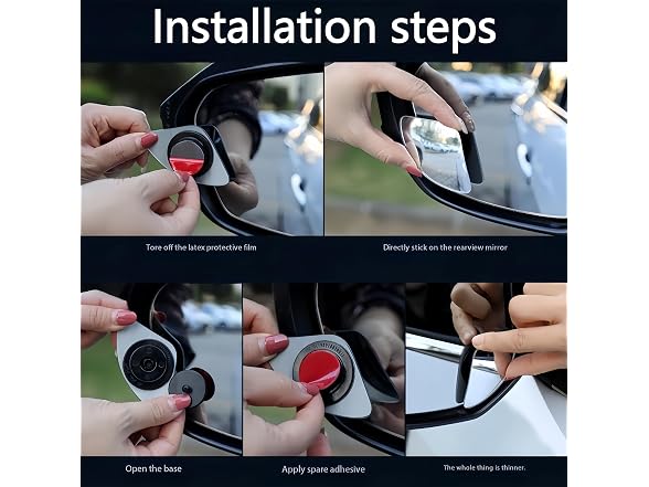 LIJXHO APP-Auto-143 2pcs Fan Shaped Blind Spot Mir