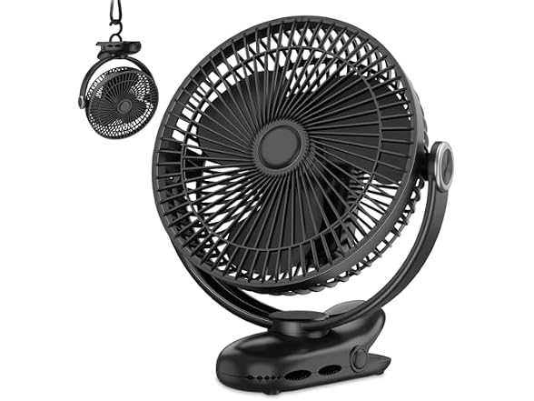 Nuerst 10000mAh Portable Clip on Fan