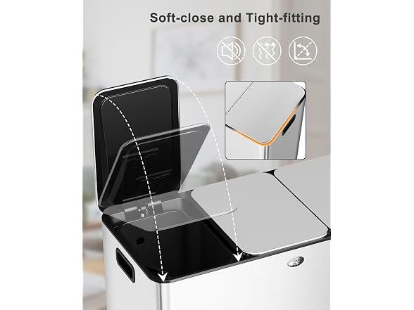 OUTLANE 3 x 20L/15.8 Gal Kitchen Trash Can