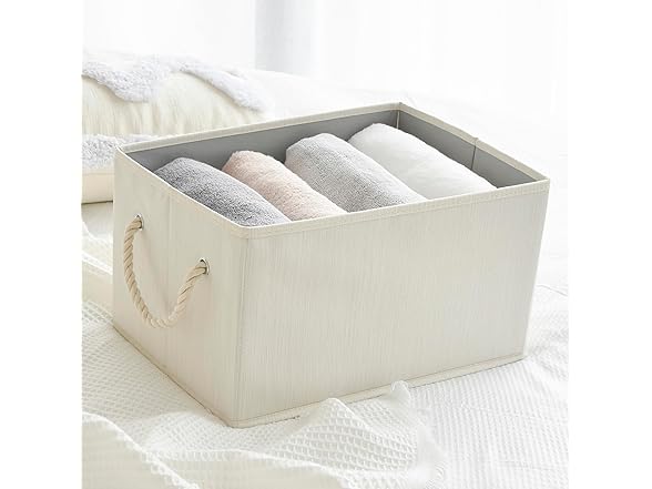 Sukkiri Collapsible Storage Bin 2-Pack Ivory