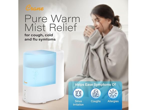 Crane Crane Warm Mist Humidifier, Small