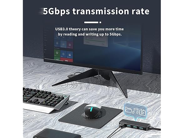 ANYPLUS 4 Port USB Hub Splitter