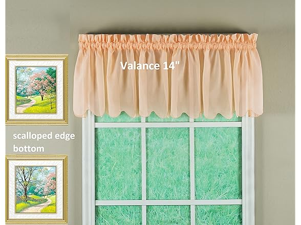 Today's Curtain Emelia Original Voile Valance 14"