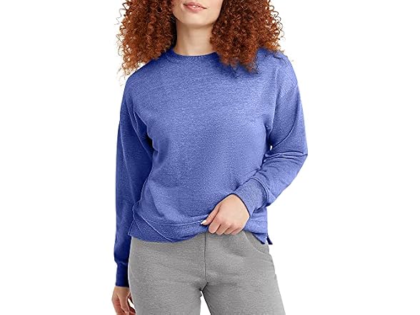 Hanes Women Originals French Terry Sweatshirt - Gallery 7