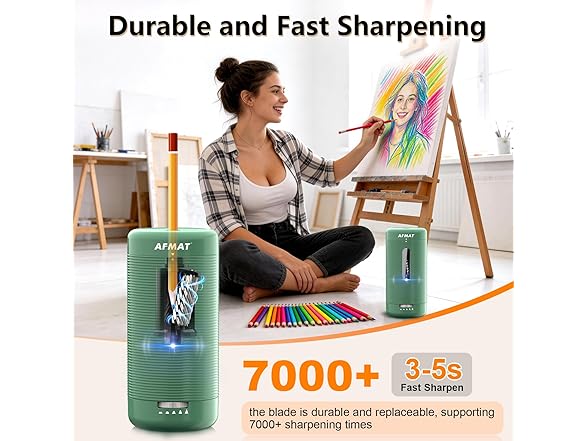 Green Automatic Pencil Sharpener