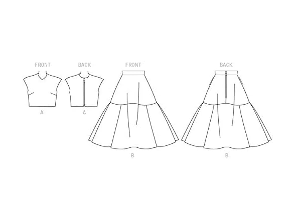 Vogue Patterns V1486 Misses' Crop Top &