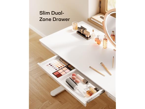 Marsail Standing Desk with Drawer, 48 x 24" White