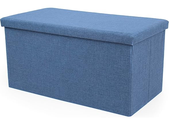 Humble Crew Ryan Tray Coffee Table Ottoman with Storage, Navy