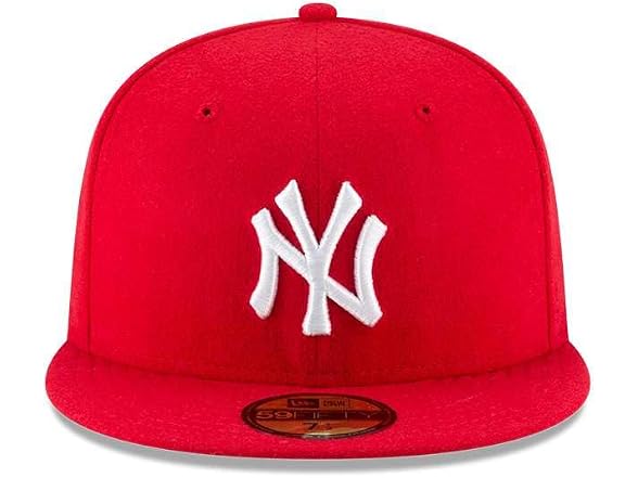 Yankees 59FIFTY Red White Fitted
