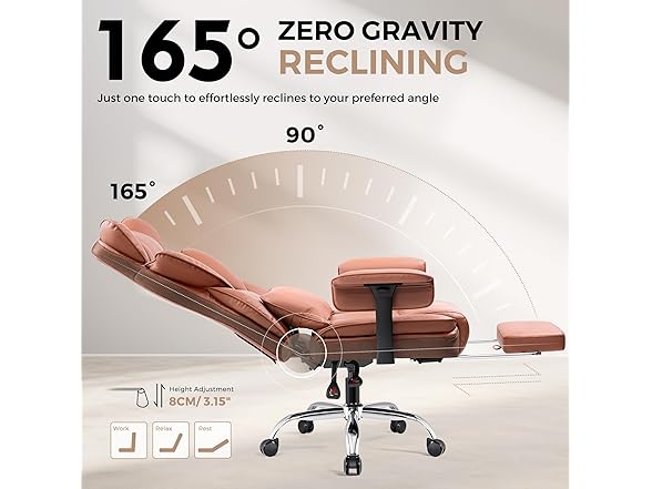 BESTFAIR Big and Tall Office Chair - 400 LBS Capacity Execut (Open Box)