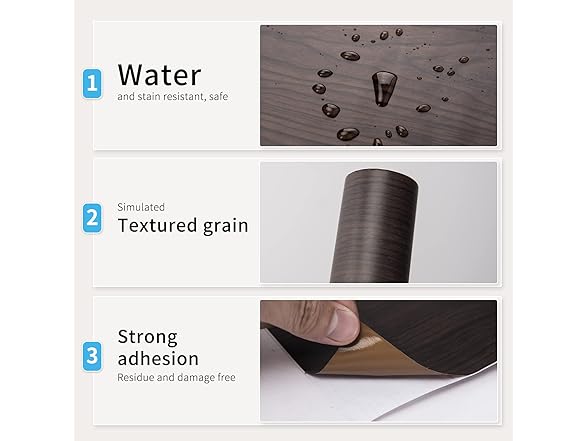 120"x17" Wood Grain Wallpaper Black