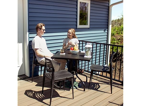 Sunnydaze Plastic Top Outdoor Dining Table