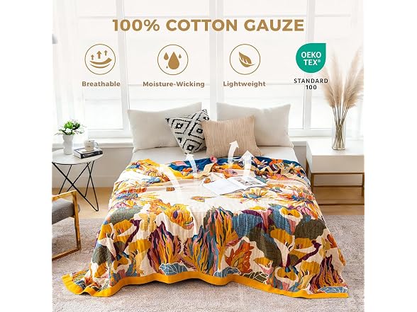 LUTBM 60x80 Boho Cotton Throw Blanket