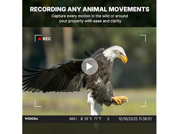 WOSODA Rechargeable Trail Camera