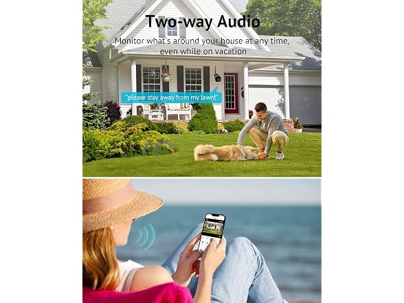 La View B9 Outdoor Security Cameras 1080P 2PK Black