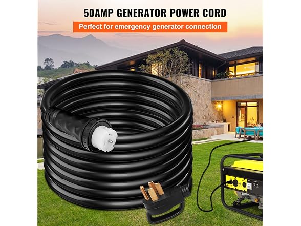 15FT Generator Power Cord 50-Amp 125/250-volt