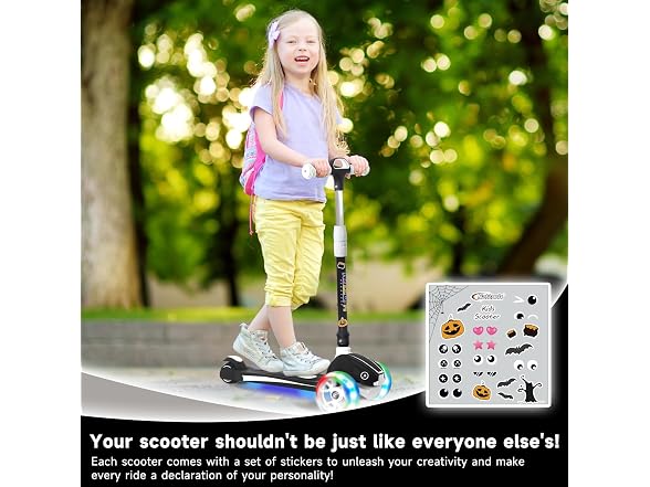 Nattork White Kids Scooter for Age 3-10