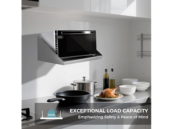 YWTSCH Stainless Microwave Wall Shelf