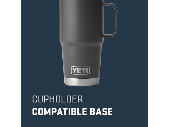 YETI Rambler 20oz Travel Mug, Charcoal