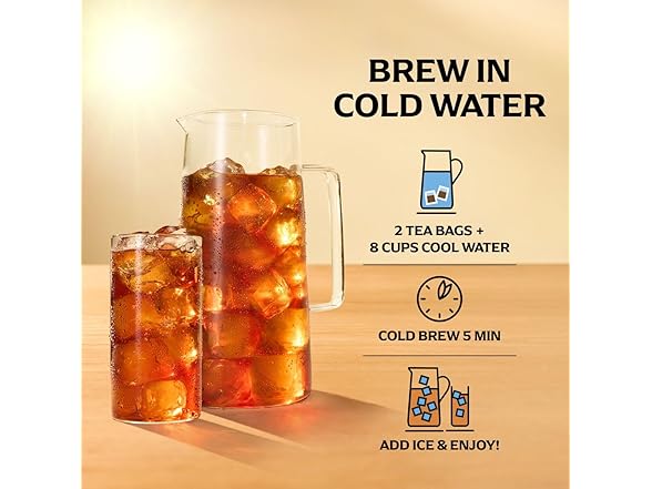 22CT Lipton Cold Brew Iced Tea Bags, Family Size