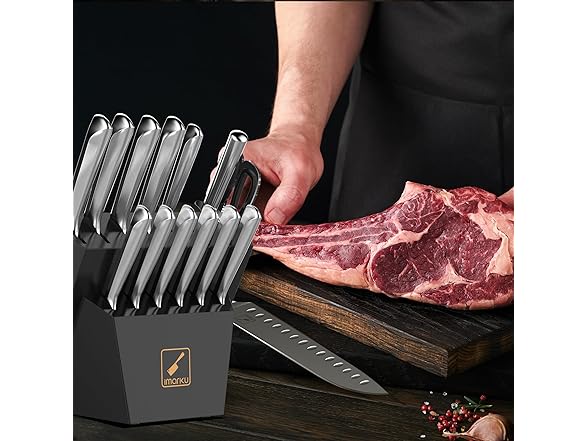 imarku 15 PCS Kitchen Knife Set