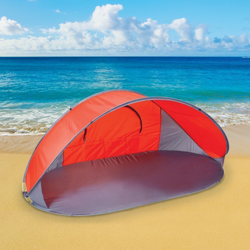 Pop-Up Beach Tent w/ Carry Bag - Red - Gallery 6