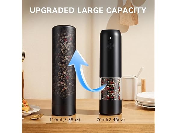 Safashy Electric Salt and Pepper Grinder Set