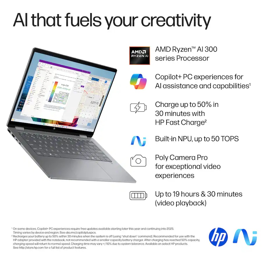 HP OmniBook X Flip 2-in-1 14" 2K Laptop - Gallery 10