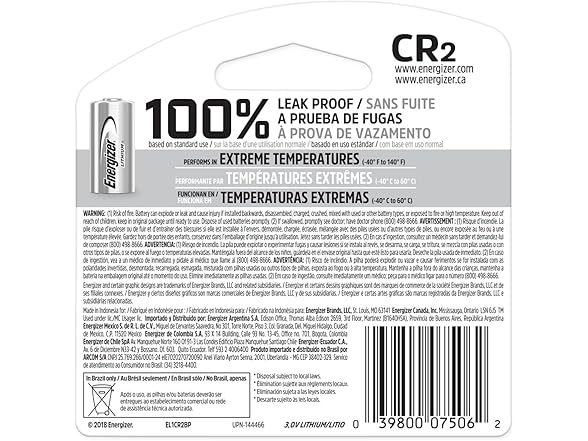 (1 PACK) Energizer CR2 Lithium Battery
