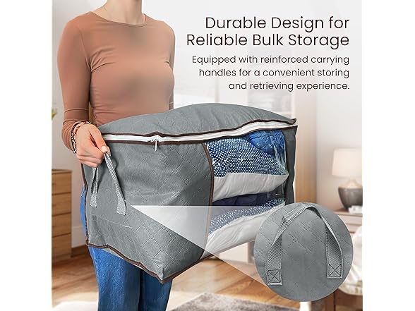 6 Pack 60L Clothes Storage Bags