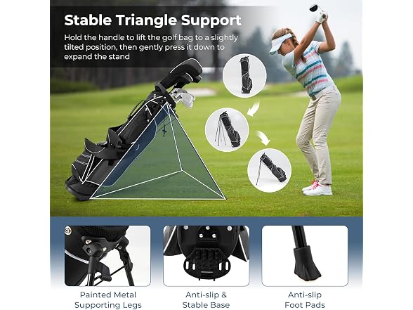 OFFICEJOY Golf Stand Bag, Portable Golf Clubs Bag