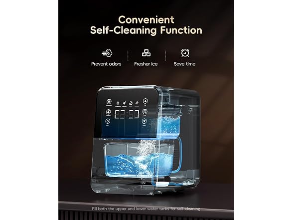 ecozy Nugget Ice Maker, Pebble Ice 40lb
