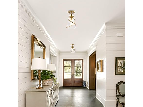 Parrot Uncle C3007 Small Gold Flush Mount Ceiling Light