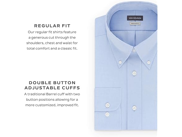 Men's Van Heusen Dress Shirt Regular Fit (L)