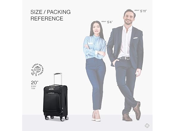 Samsonite Solyte DLX Softside Midnight Black, Carry-On 20-Inch