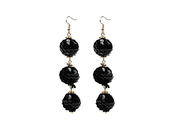 Glitter Sequin Ball Dangle Stud Earrings