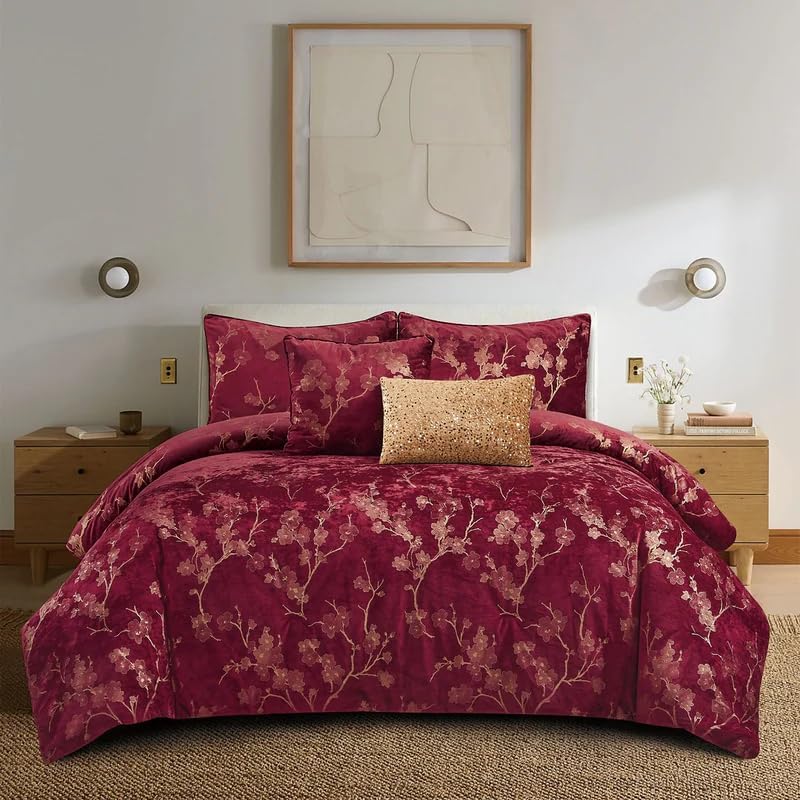 J&V Textiles Floral 5-Piece Comforter Set - Gallery 17