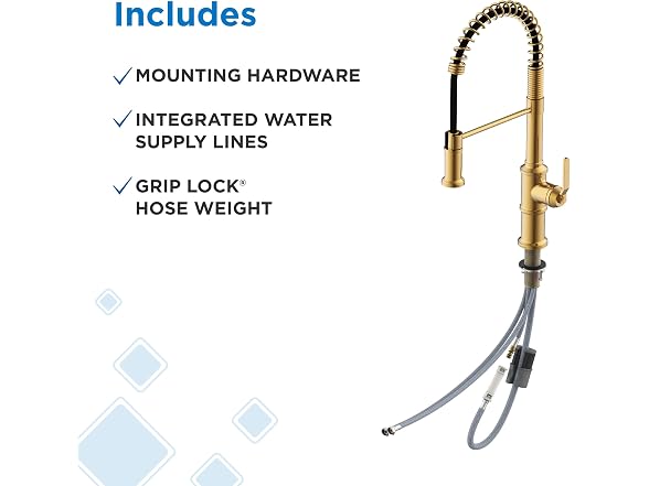 Gerber Kinzie Pre-Rinse Kitchen Faucet, Brushed Bronze